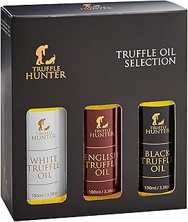 TruffleHunter – Trüffelöl-Set mit englischen, schwarzen und weißen Trüffeln – Natives Oli…