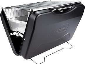 TAINO MOX Holzkohlegrill BBQ Koffergrill Camping-Grill Kohlegrill Retro-Stil klappbar Griller tra…