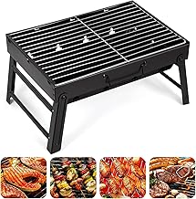 AGM Holzkohlegrill Picknickgrill Edelstahl Kleiner Grill Portable Campinggrill Abnehmbare BBQ Gri…