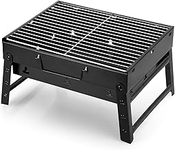 AGM Holzkohlegrill Picknickgrill Edelstahl Kleiner Grill Portable Campinggrill Abnehmbare BBQ Gri…