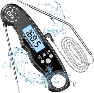 CIRYCASE Fleischthermometer Digital, Sofort Ablesbares Bratenthermometer | Externe Sonde mit 2 La…