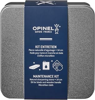 Opinel Pflegeset Messer, enthält einen Schleifstein, Körnung 1000, ein pflanzliches Pflegeöl 1…