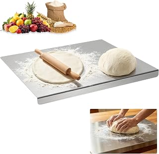 Edelstahl Schneidebrett mit Kante 40x 50cm, Edelstahl Arbeitsplatte Groß